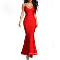 Long Dress Long Bandage Dress Red Dress Sleeveless Fishtail Dress